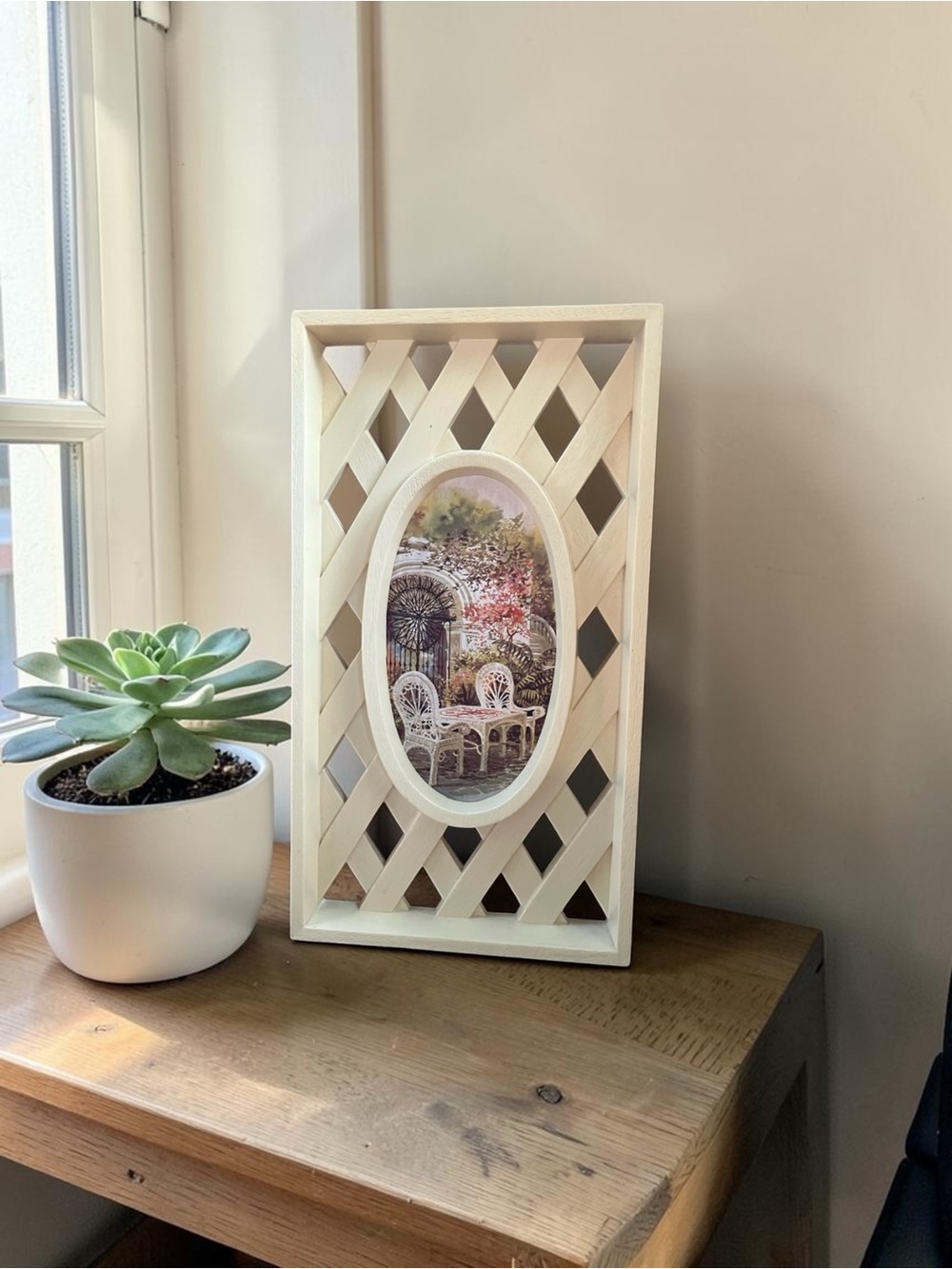 Vintage 70’s Burwood Home Interiors 
Lattice Frame Wall Art